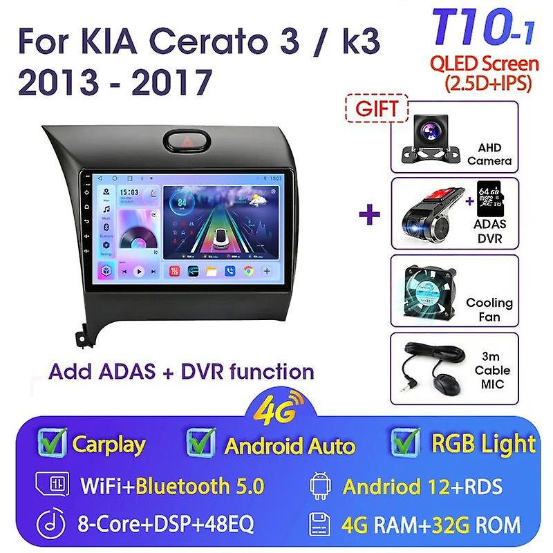 Jmcq Android 12.0 Car Radio For Kia K3 Cerato Forte 2013-2017 3 Yd Tuner Multimidia Video Player Gps Navigaion Head Unit 4g+wifi