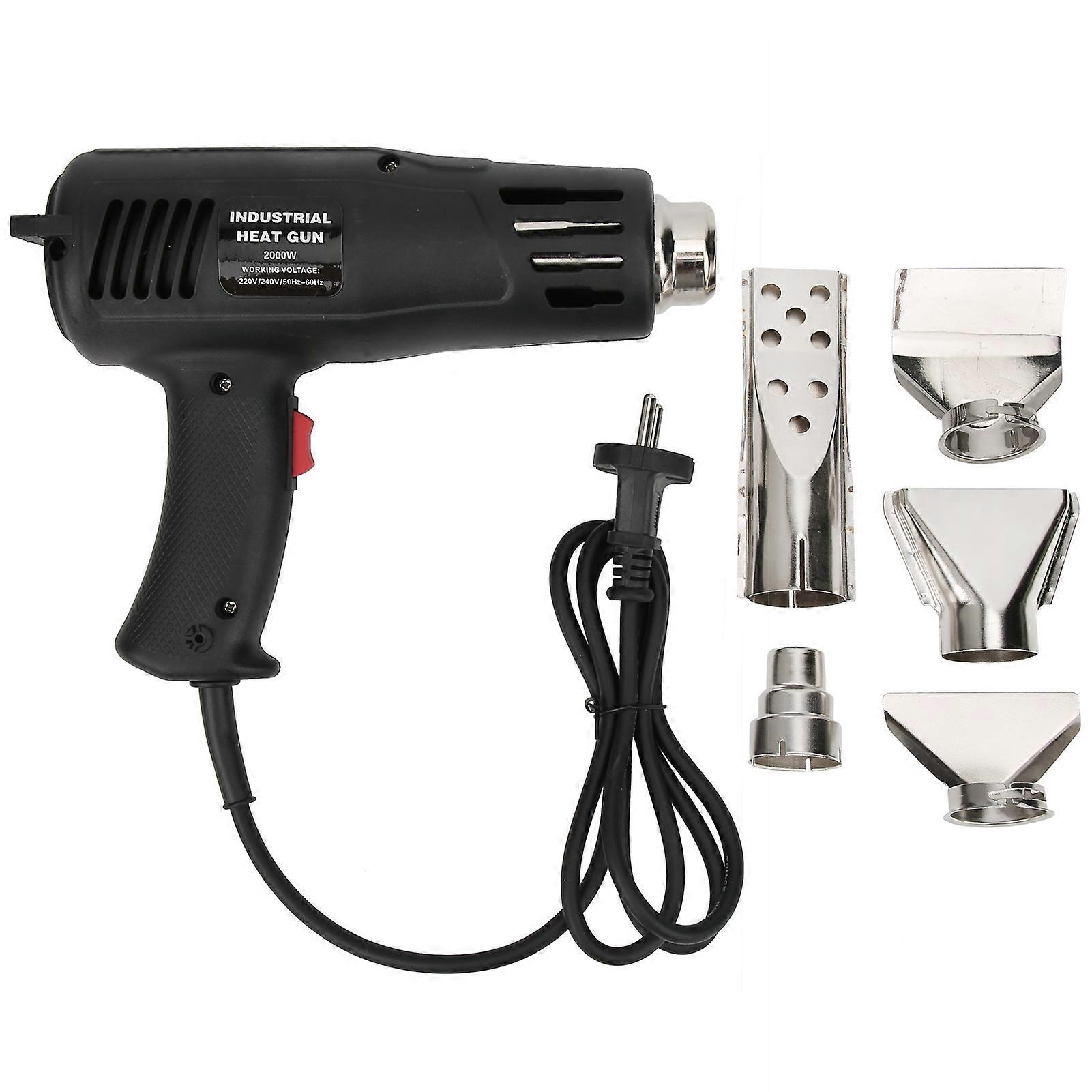 Hot Air Gun Set Portable Handheld Power Tools with 5pcs Nozzle J12 2000W EU Plug 250V