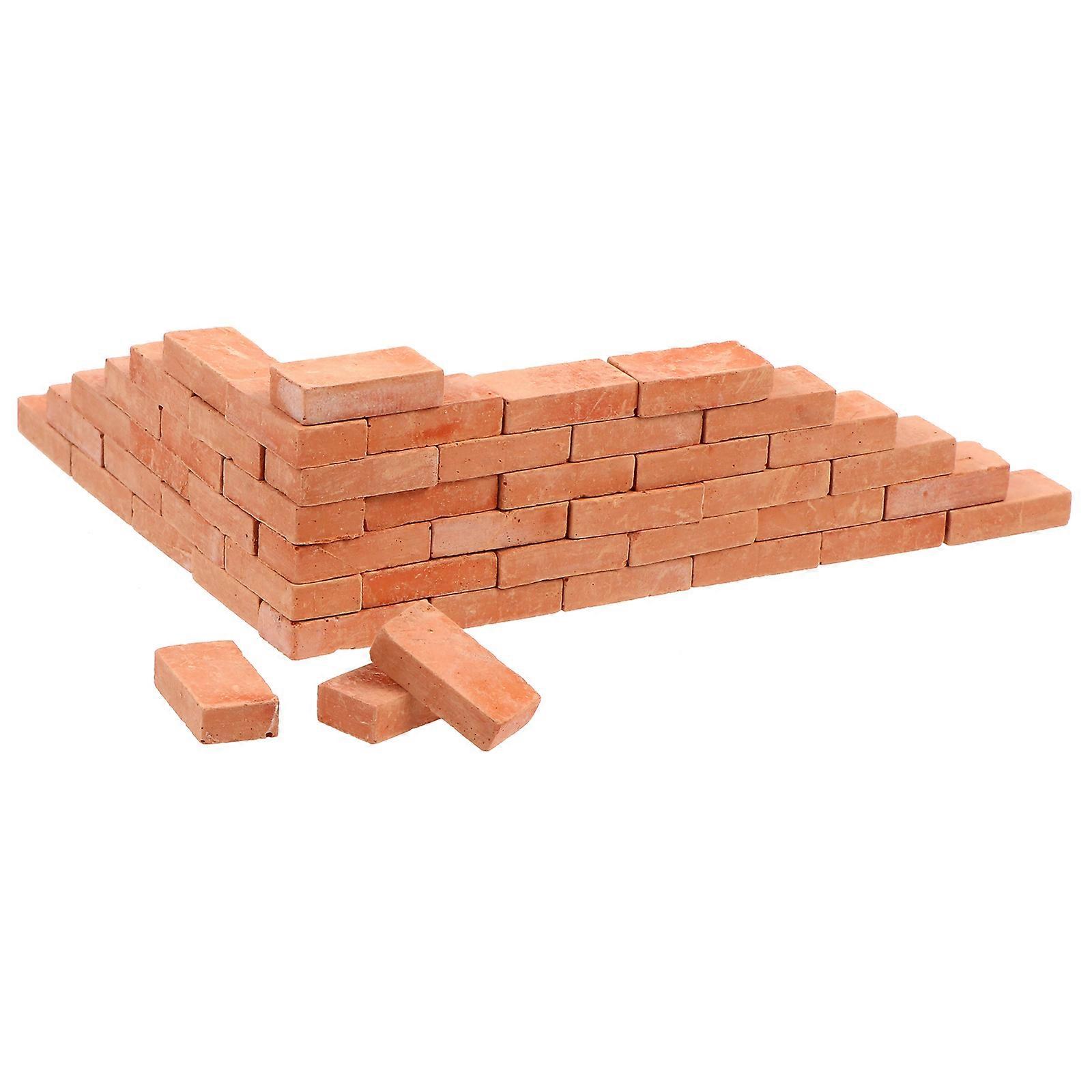 50pcs Brique Miniature Modèle Bricolage Cour De Jardin Accessoire Décoration Miniature