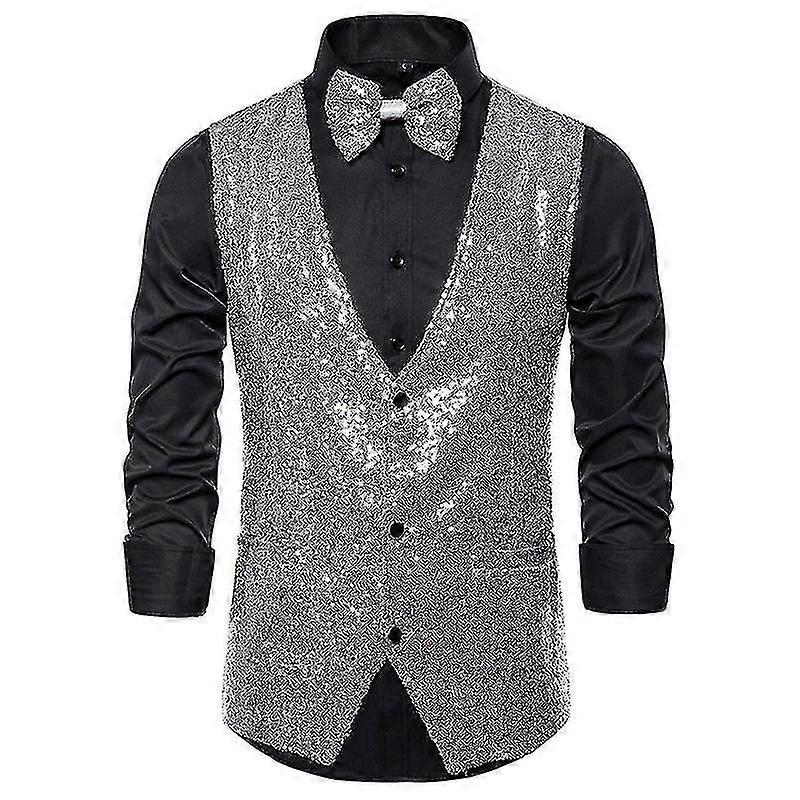 Menns Sequined Vest Ledende knute