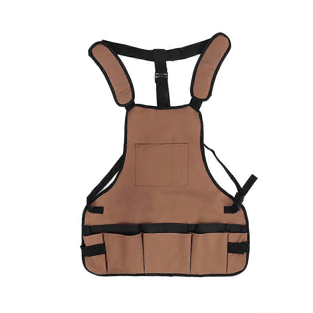 600D Oxford Fabric Workshop Apron with Pockets Garden Tool Apron