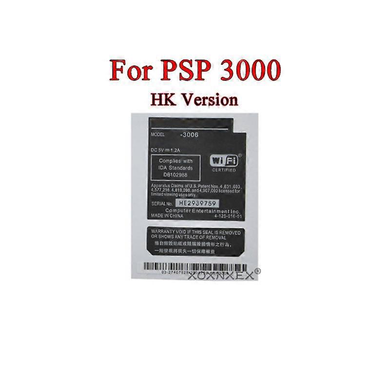 1PC Replacement Stickers for PSP1000 PSP 2000 PSP3000 Console Sticker Labels Waterproof Case Warranty Label JP US Ian version