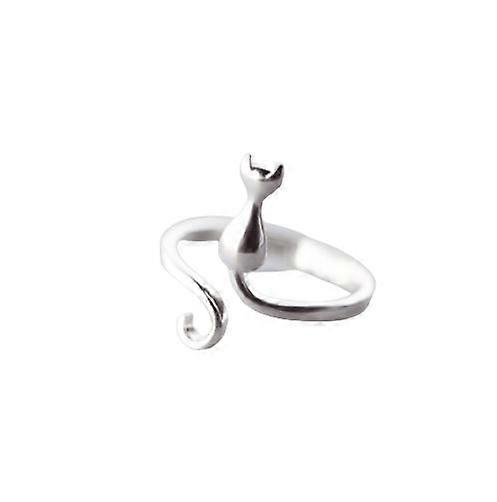 Adjustable Ring With A Cat Kittle