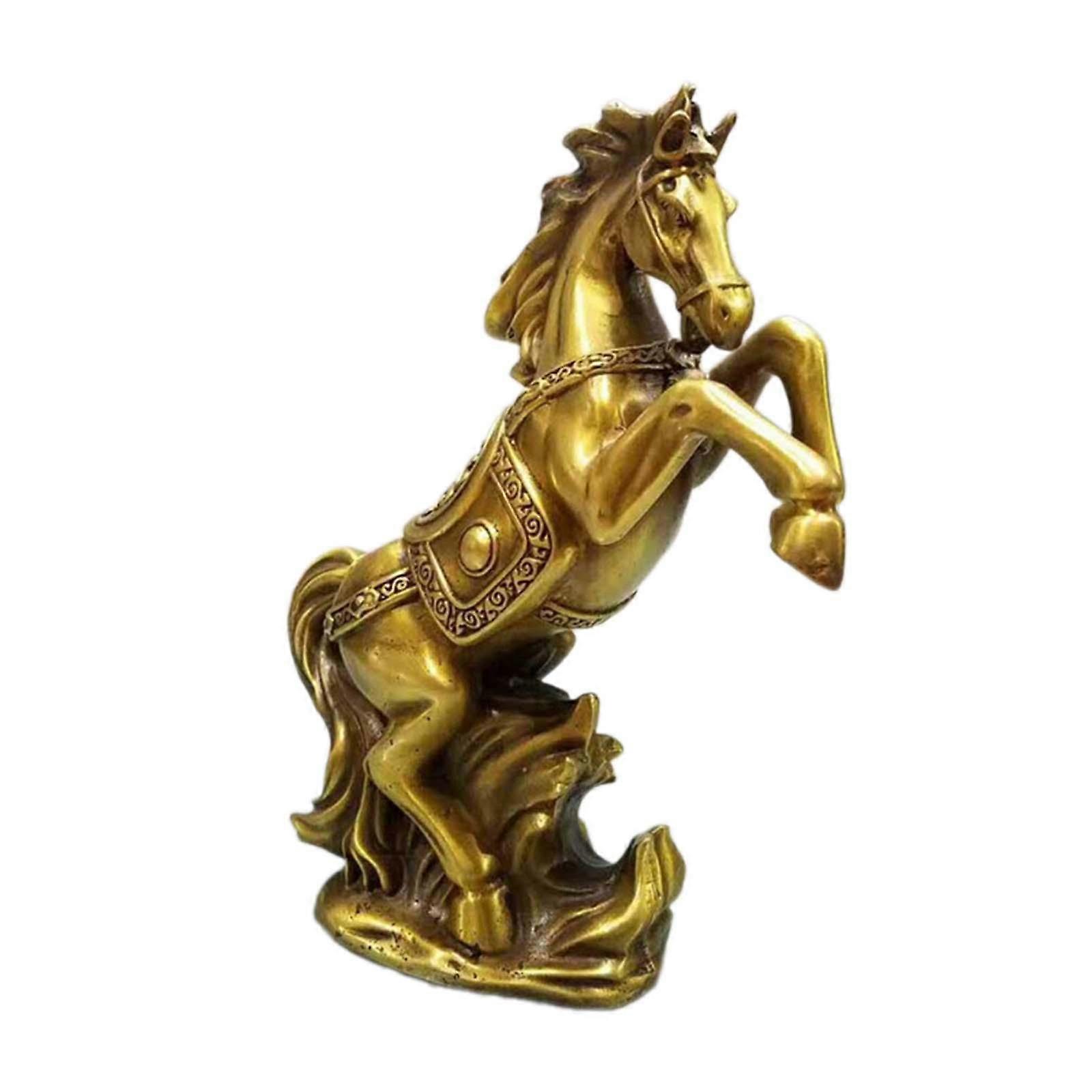 Brass Horse Sculpture Desktop Decoration for Entryway Living Room Home Decor