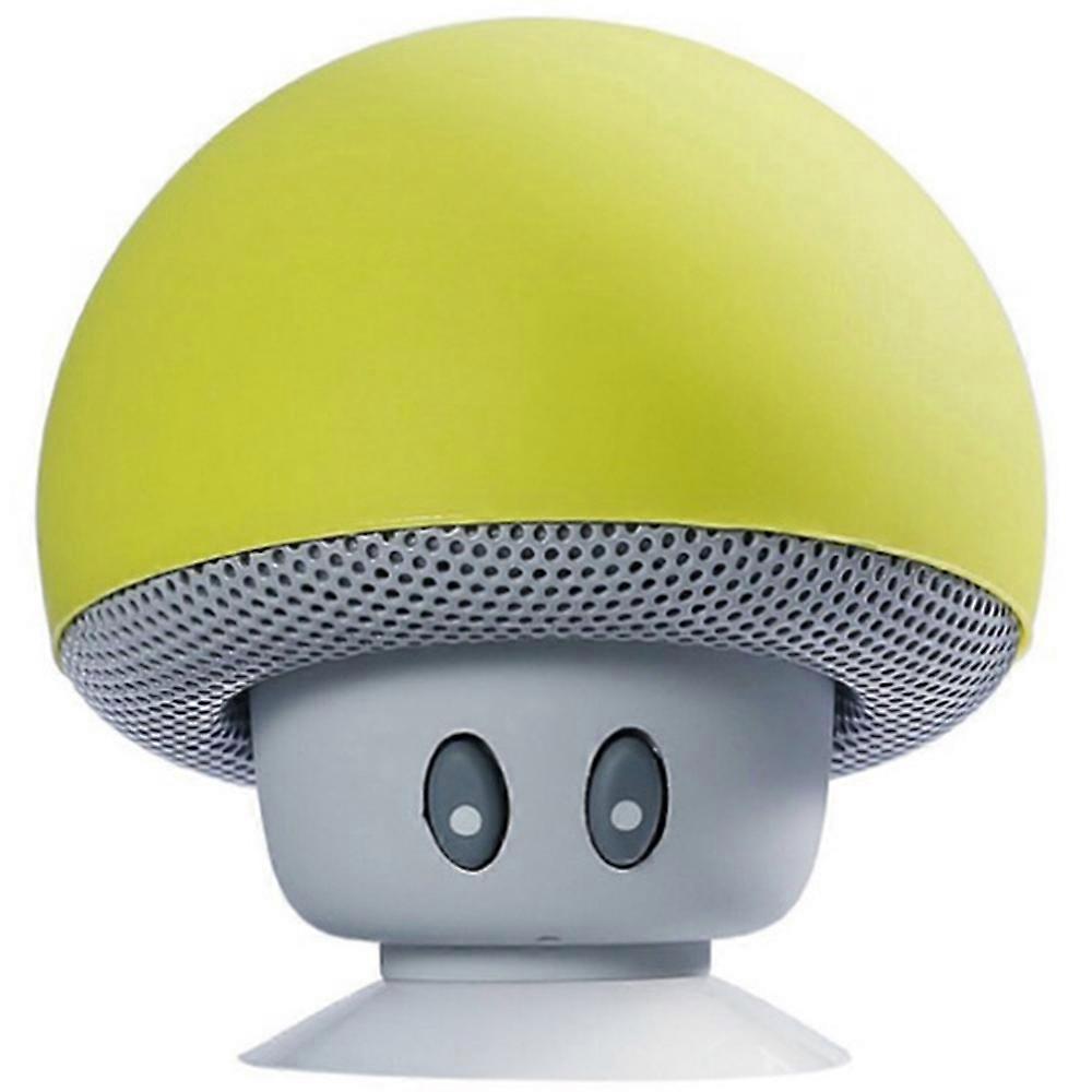 Bluetooth 5.0 Mini Speaker, Mini Bluetooth Speaker, Waterproof Silicone Suction Cup Base(Yellow)