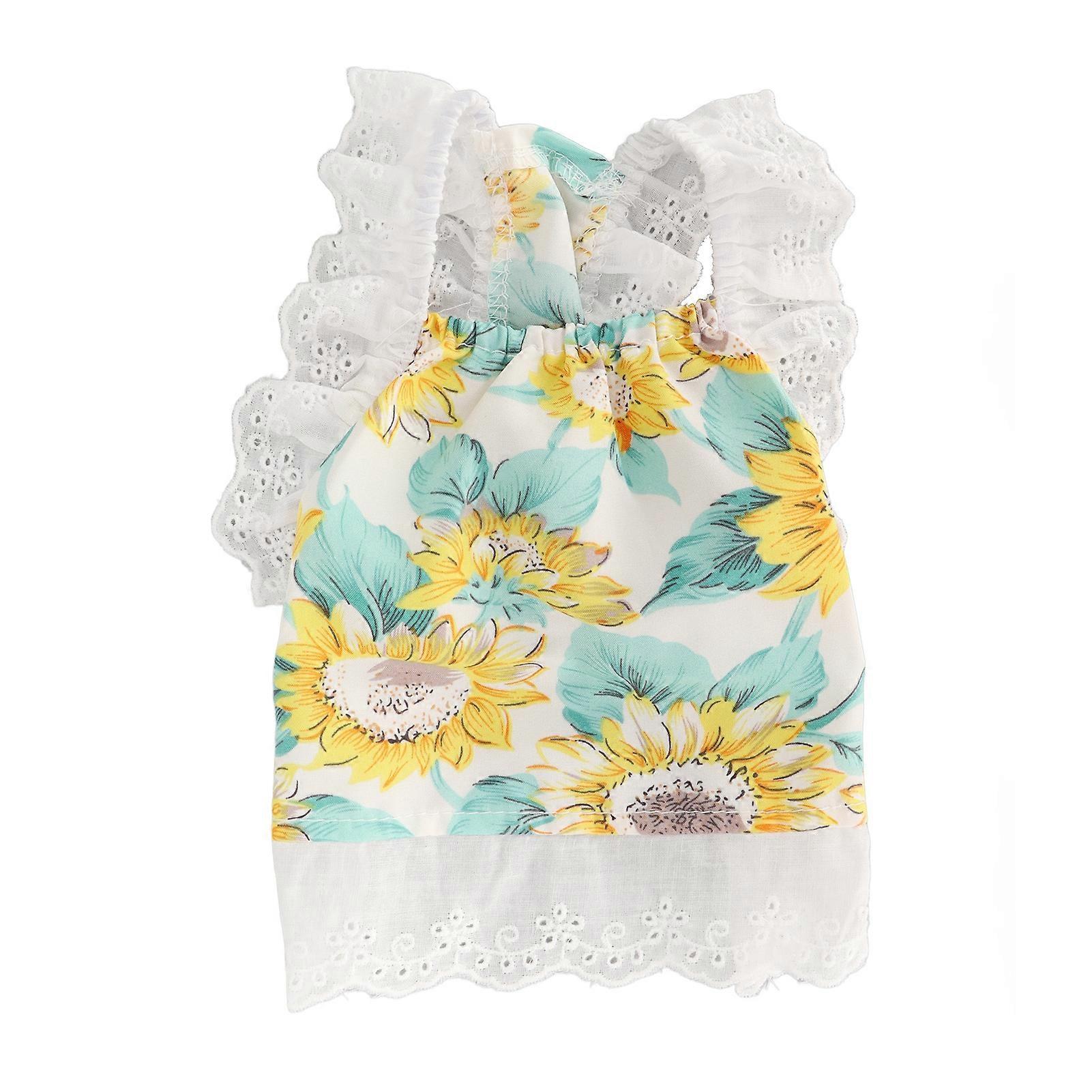 ペットひまわりスカート日焼け止め通気性Softかわいい夏の猫スカート犬と猫用