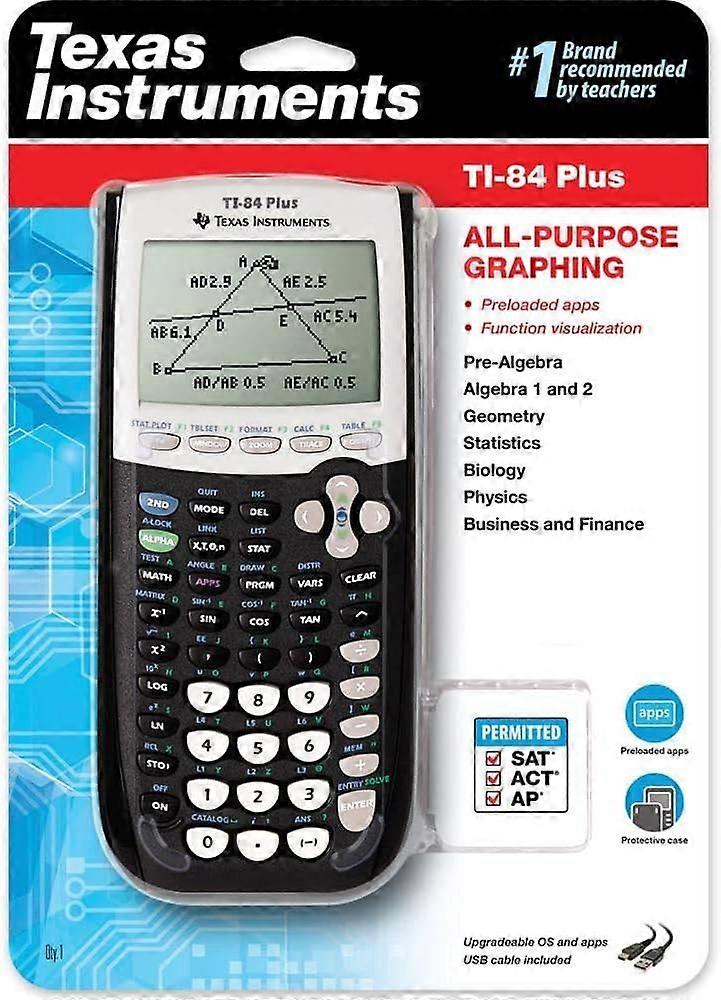 QQDD TI-84 Plus Graphics Calculator, Black