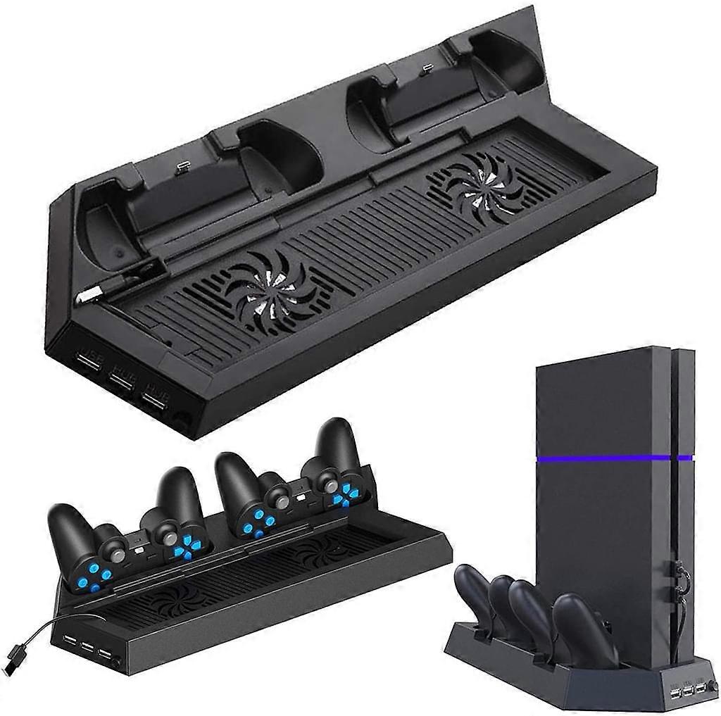 PS4 Lfter Khler, vertikaler Stnder fr PS4, Lfter mit 3 USB-HUB-Ladegerten