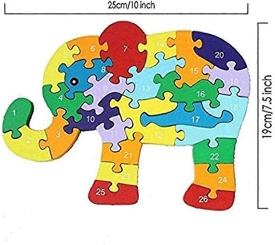 Rompecabezas de madera para animales, bloques de construcción
