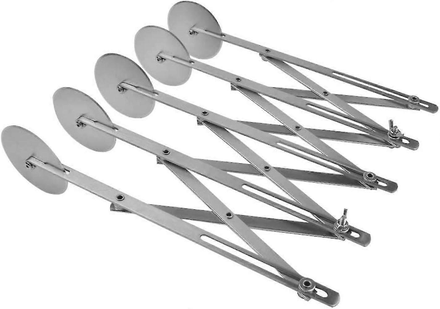 Stainless Steel Dough Cutter With 5 Adjustable Wheels, Pro Dough Cutter 24.5cm