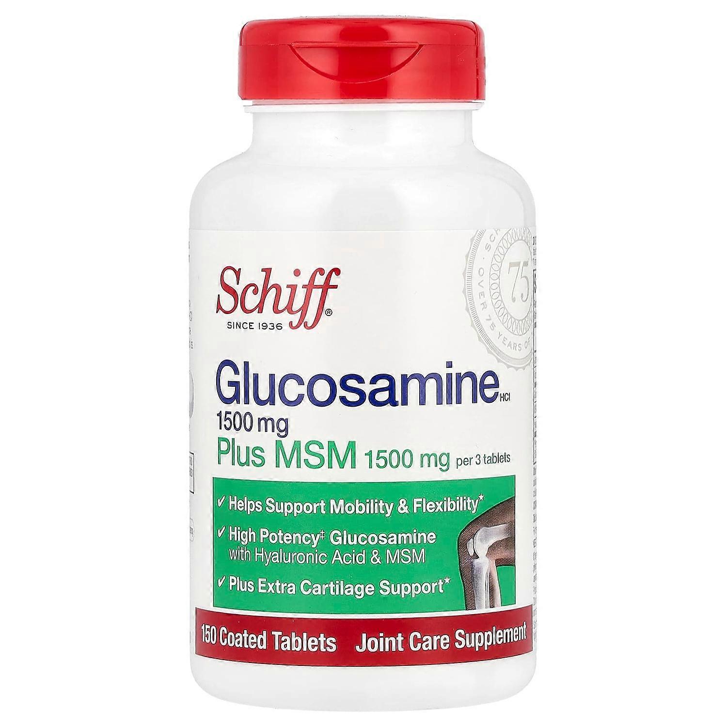Schiff, Glucosamine Plus MSM, 150 Coated Tablets