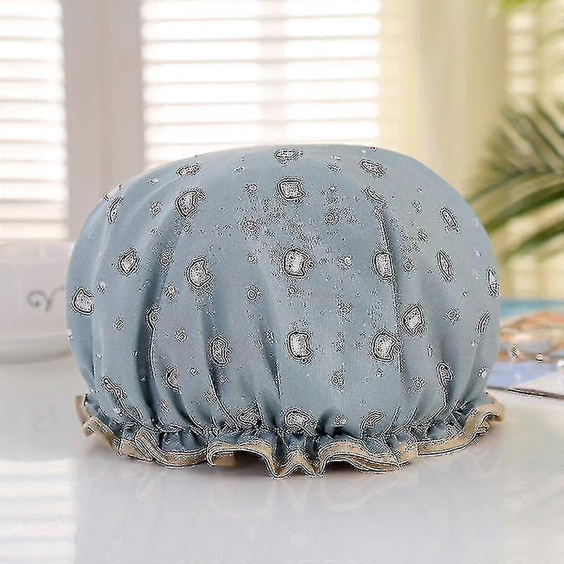 Shower Cap 2pcs-cat-blue Powder Free Shipping