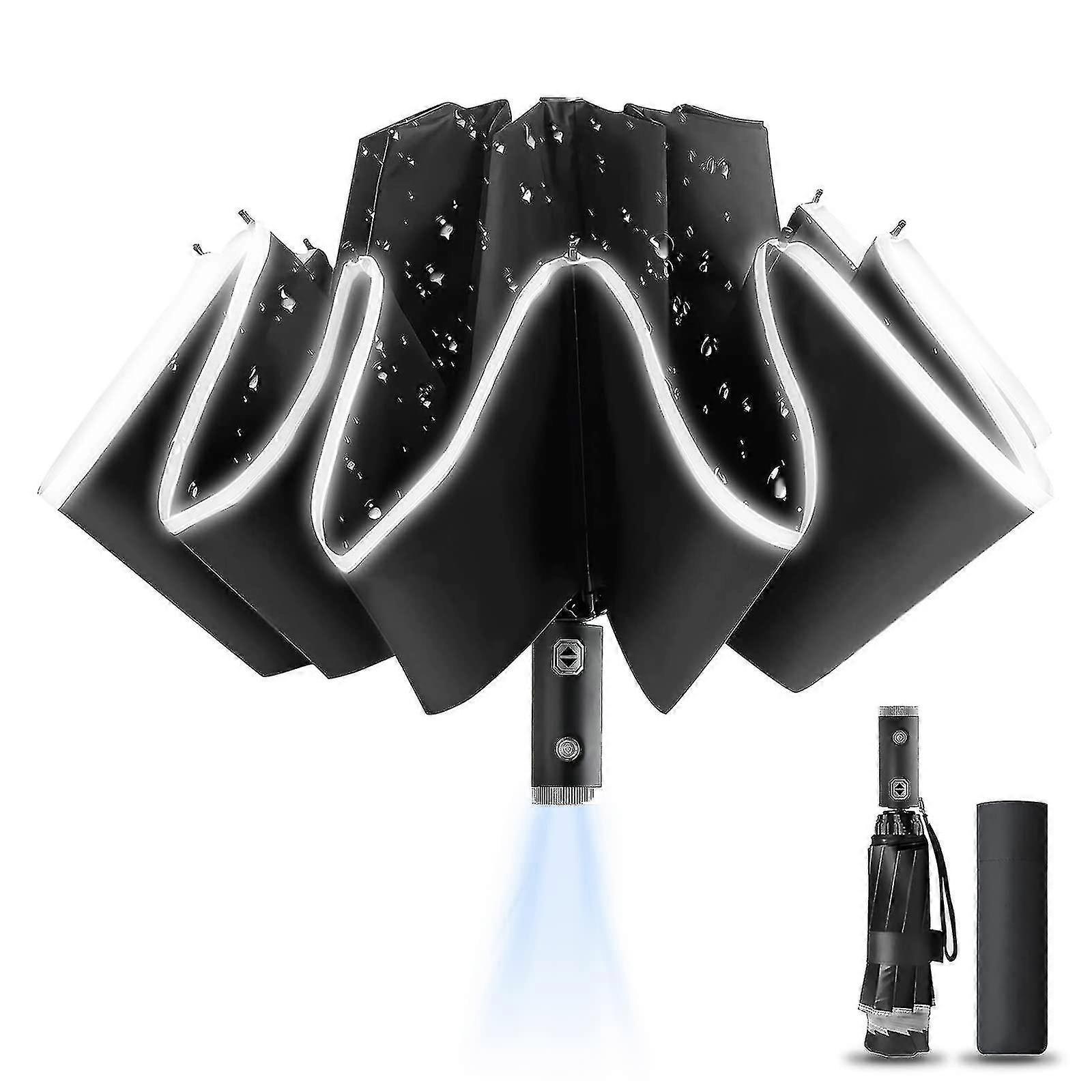 Windproof Umbrellas Travel Umbrellas Folding Umbrellas - Compact, Automatic, Reflective