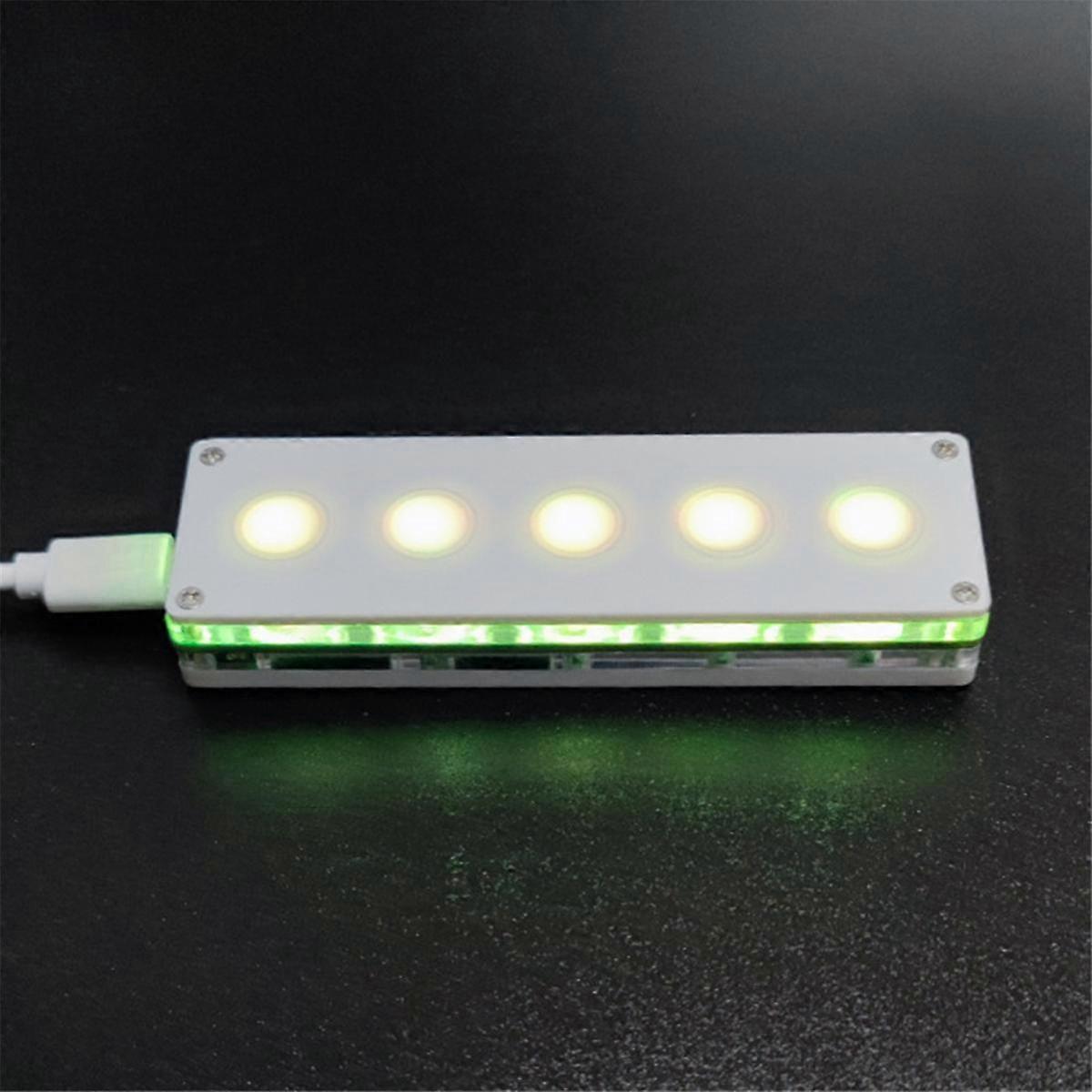 Rgb Silent Touch 5 Tasti Multimediale Programmabile Regolatore Del Volume Registrazione Copia Incolla Mini Tastiera Macro Personalizzata