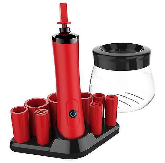 Cleaning Tool For Makeup Brushes, Makeup Brushes Cleaner And Electric Dryer(Red)