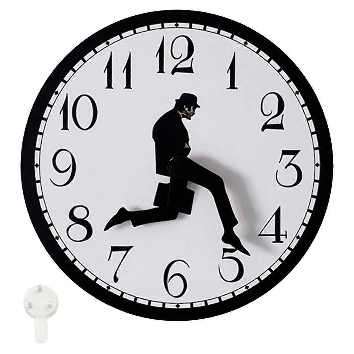 Walks Clock, fånig Walk-väggklocka, en intressant väggklocka för sovrum, kök och vardagsrum, roman