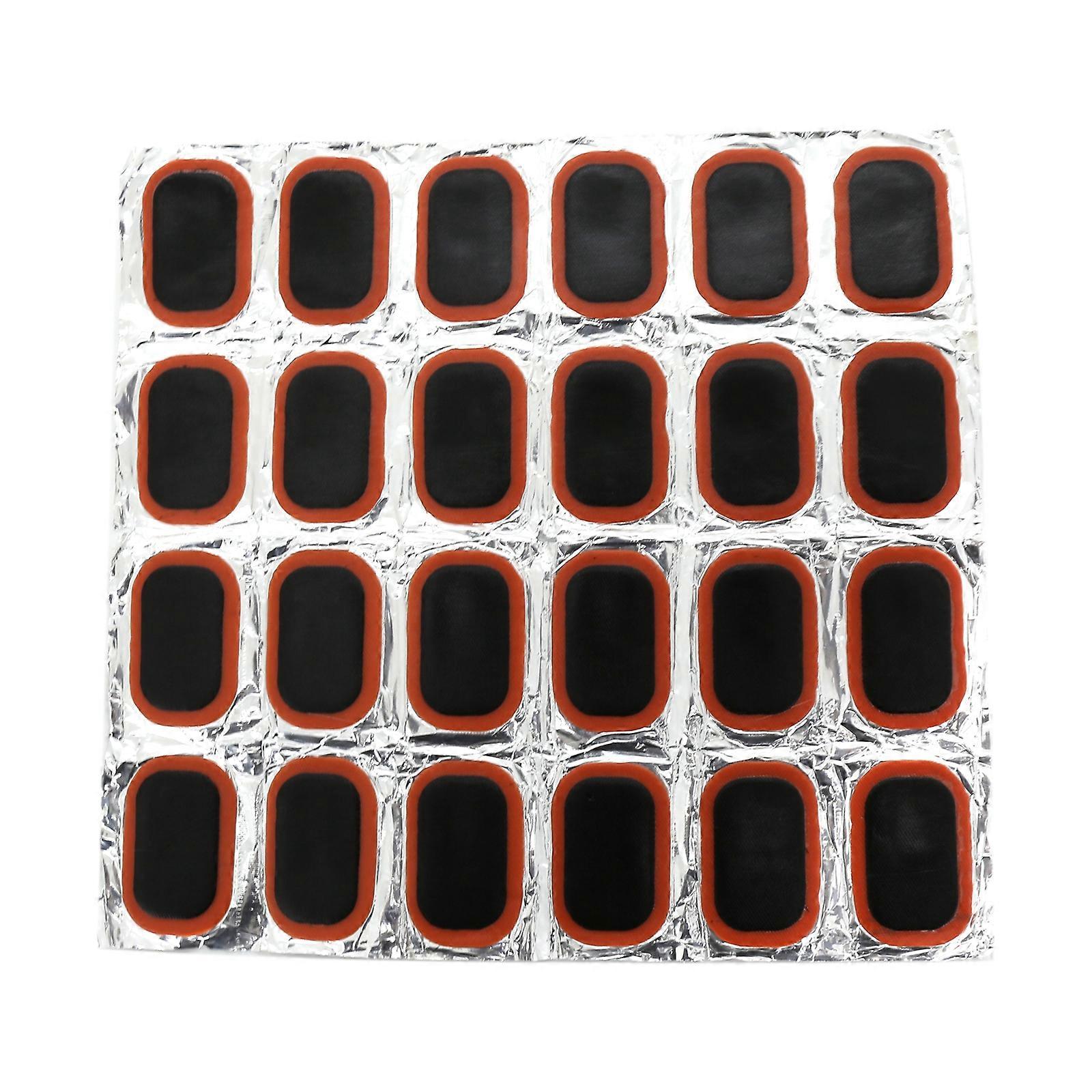 24pcs Bike Tire Repair Patches Bicycle Tube Puncture Rubber Patches Patching Repair Kit for Bike Inner Tube