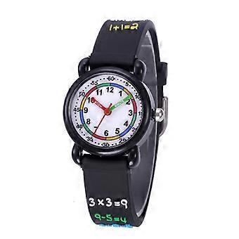 JNEW A335-20093 Niños Cálculos Matemáticos 3D Reloj de dibujos animados a prueba de agua