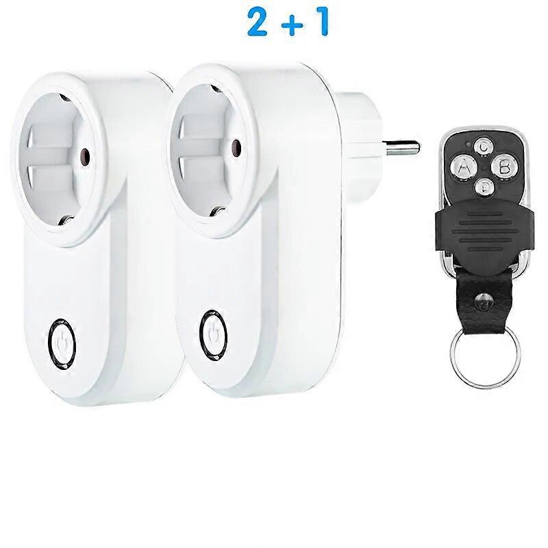 Universal EU FR Electric Sockets Switch with Remote Control 220V 15A 433Mhz Electrical Outlets for Smart Home Control Light Fan