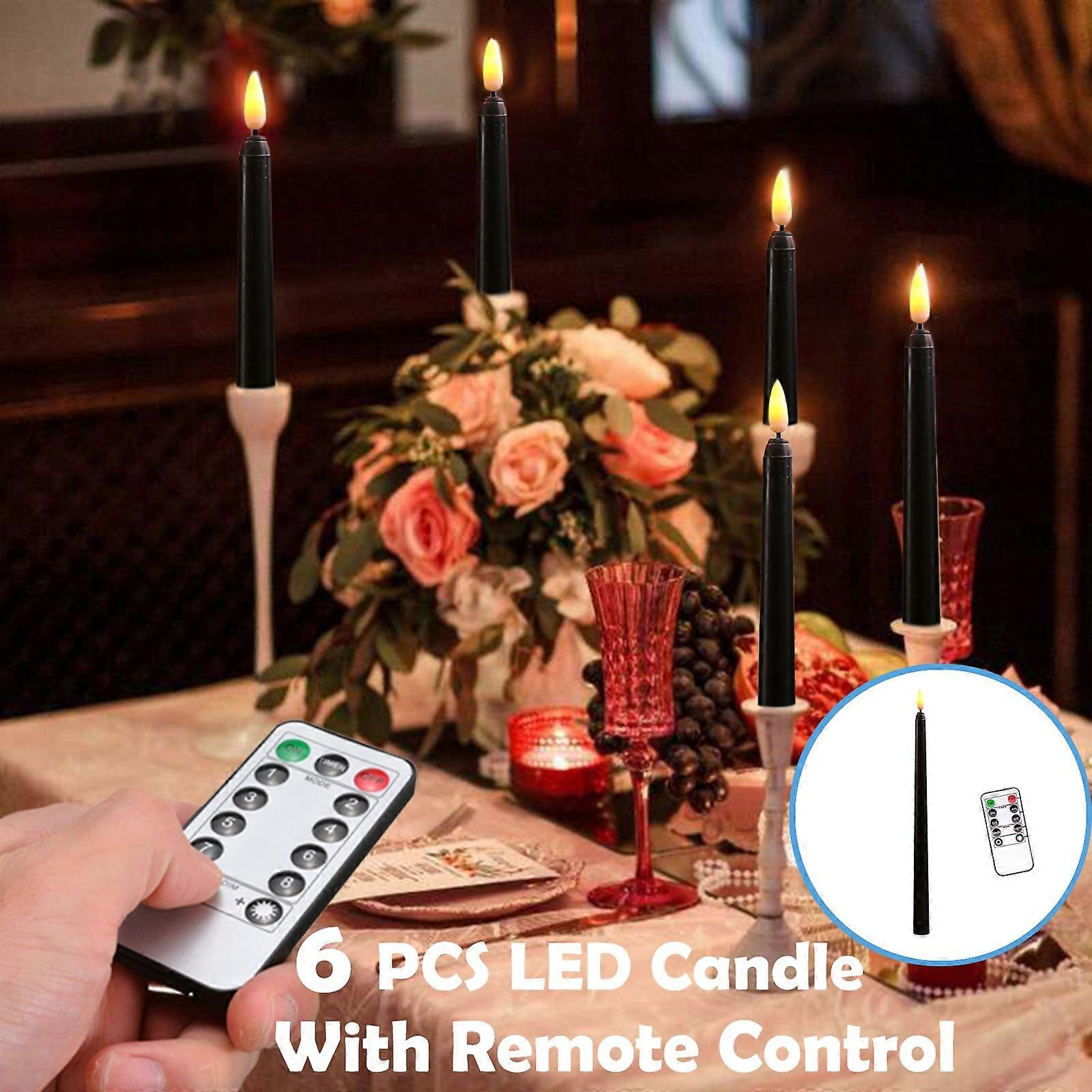 6PCS Led Candle With Remote Control Wedding/Valentine's Day Table Decoration