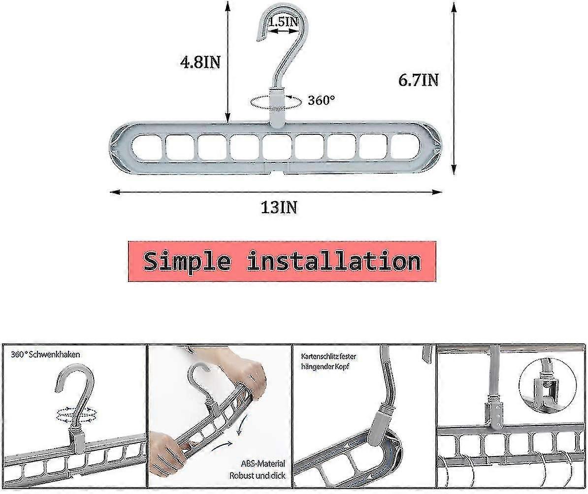 Hanger 12pcs Magic Hanger, Top Quality Foldable Hanger, Multi-function Space