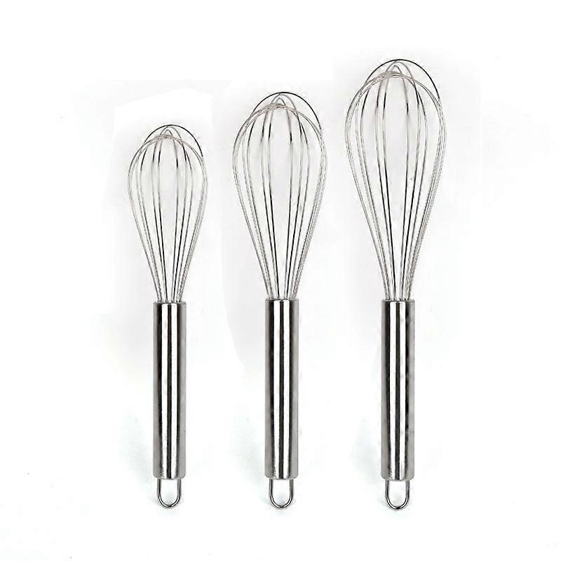 3pcs Metal Mini Whisk Sets, Stainless Steel Egg Wire Tiny Whisks Kitchen Tool Utensil