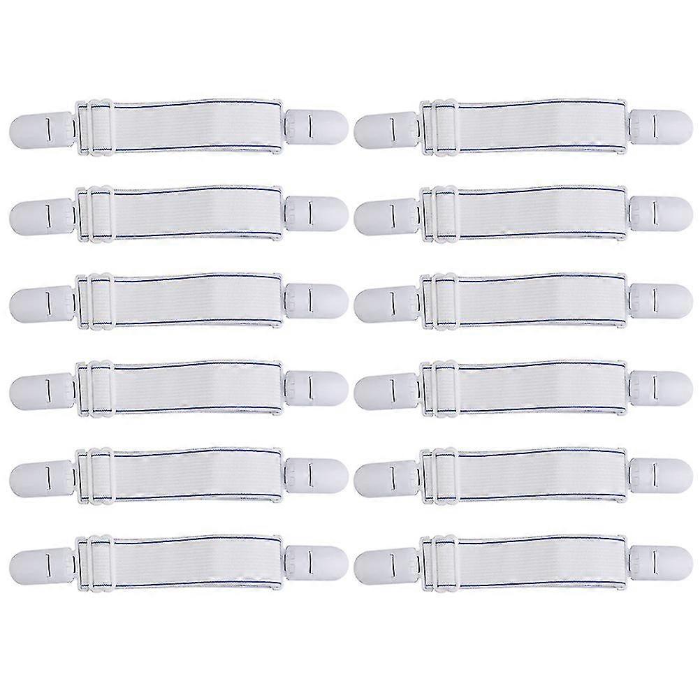 12pcs Bed Sheet Straps Fitted Sheet Clips Straps Bed Sheet Fasteners Clips