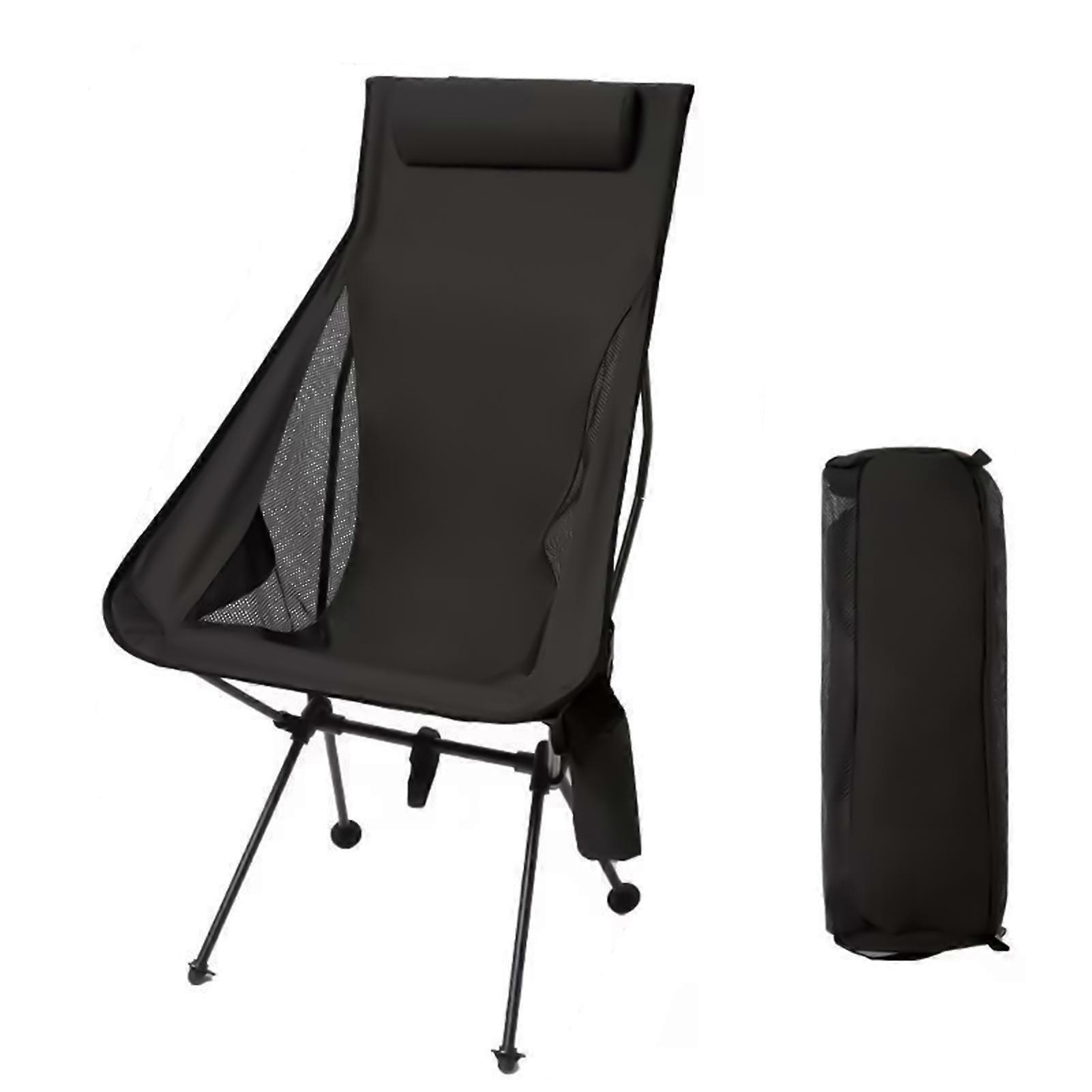 Foldable Camping Chairs Convenient to Use with Headrest and Storage Bag Suitable for Outside Hiking
