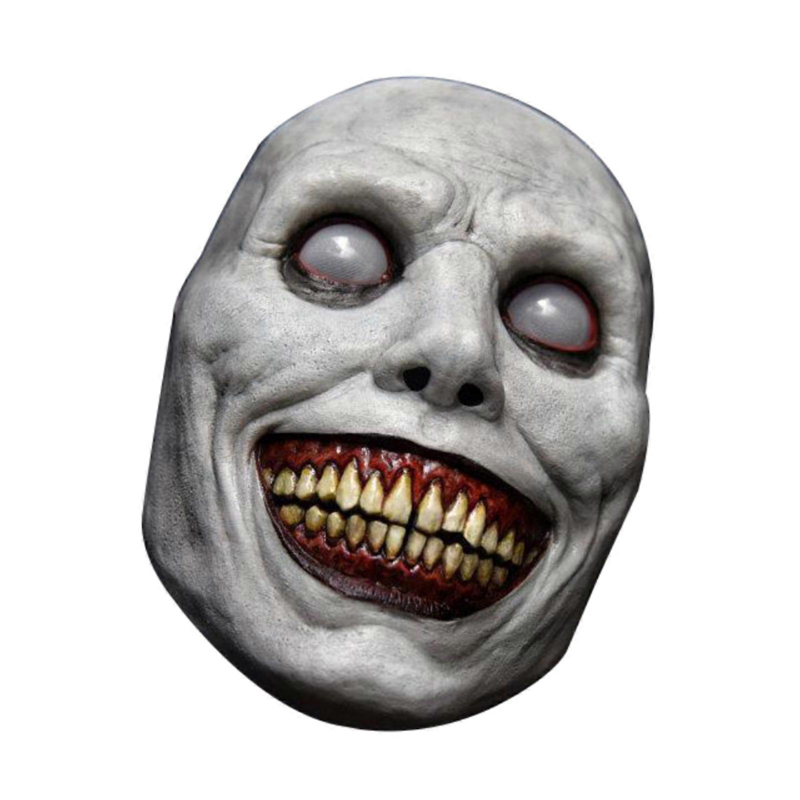 Halloween Zombie Mask Smiling Demons The Evil Cosplay Props Scarry Mask Realistic Masquerade Mask Ghost Scary Mask