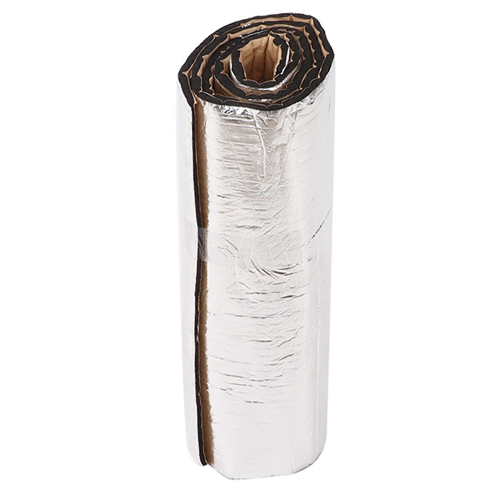 200x50cm 車用遮音断熱フォームマット 厚さ10mm シルバー ボンネットバックボードファイアウォール用