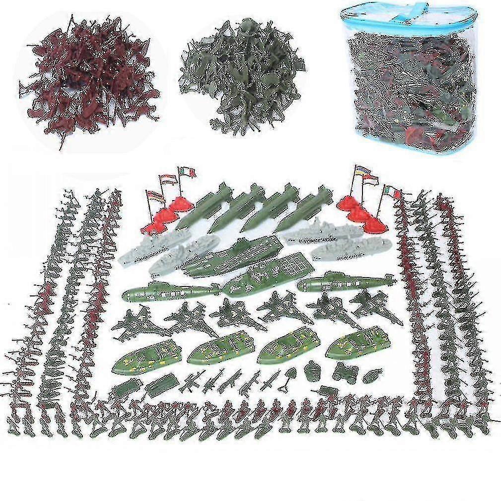 337Pcs World War Military Soldiers Set Battlefield Figures Playset Size 2