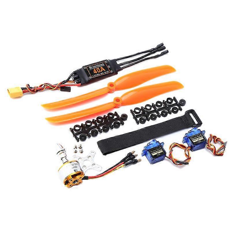 A2212 1400kv Brushless Motor 40a Esc Xt60 Plug 8060 Propeller Sg90 9g -servo For Rc Fixed Wing Plan