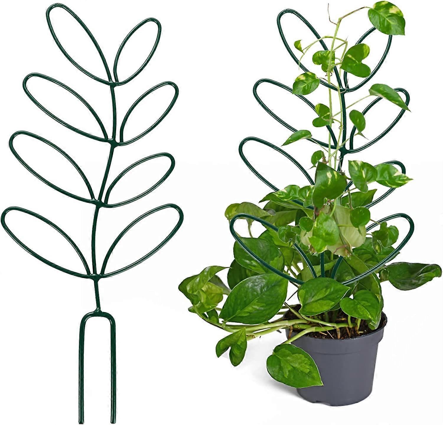 2st små krukväxter, 12,5 "bladformade