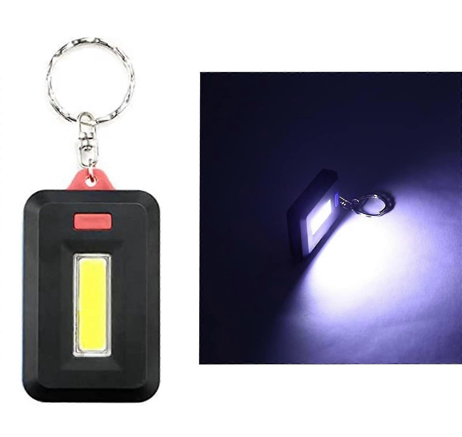 Mini Led Flashlight Keychain, Mini Keychain Light Keylights With Key Ring, Cob Led Small Key Ring Flashlight