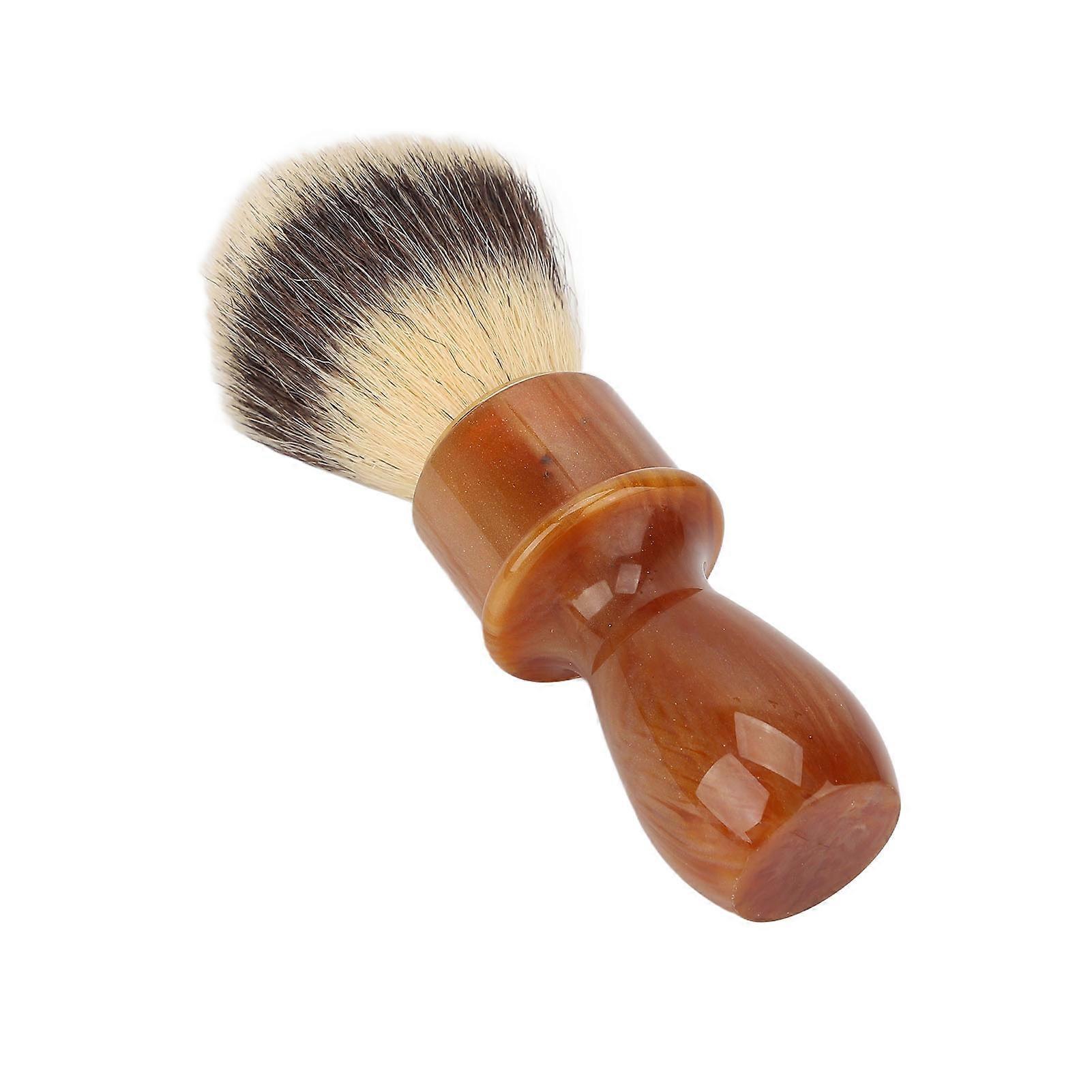 Men Shaving Brush Home Hair Salon Ergonomic Resin Handle Soft Hair Shaving Brush Face Grooming Tool