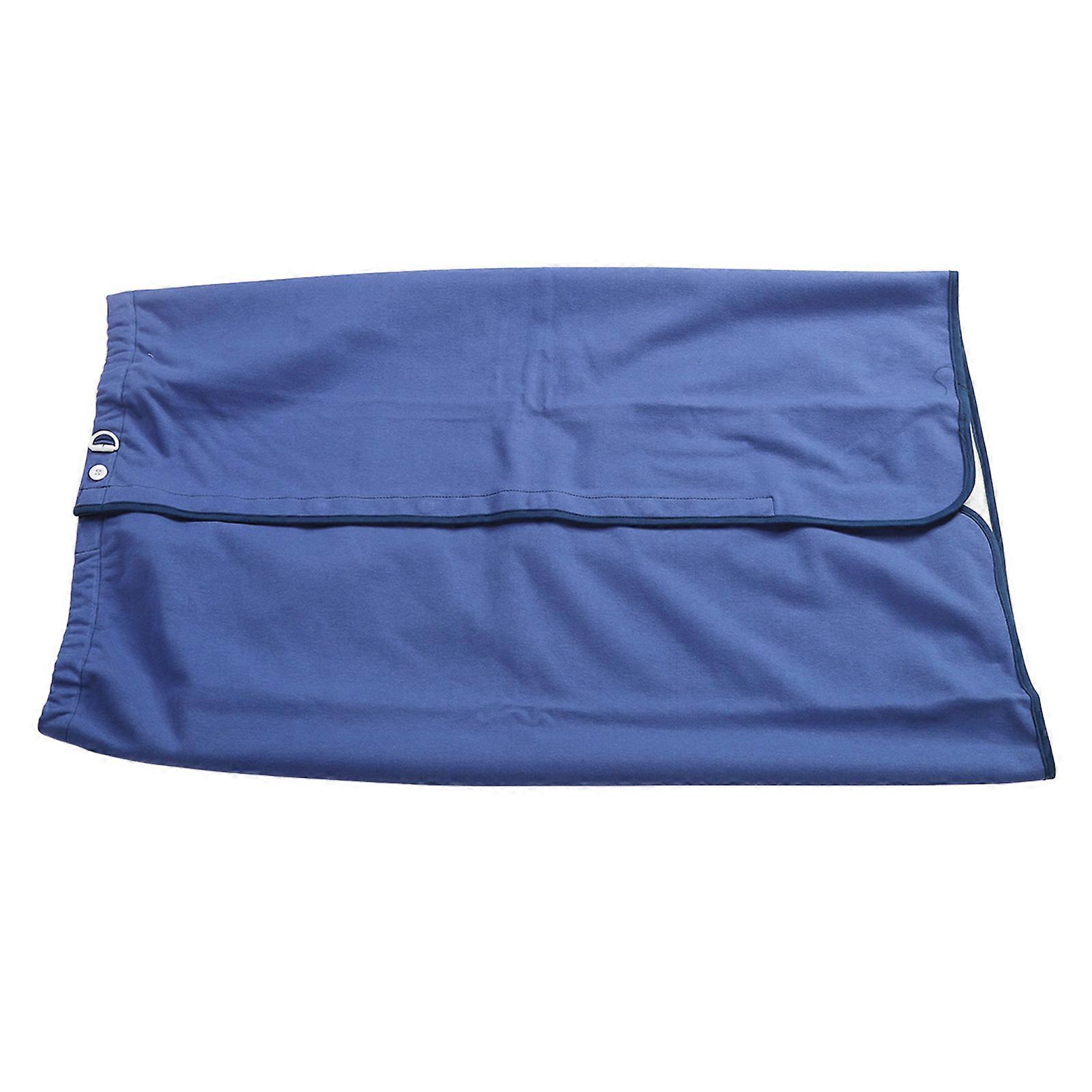 Urine Skirt Cotton Cloth Wearable Diaper Pad for Adults Elderly Children Dark Blue Button Type L