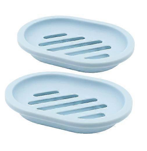 2-Pack Plastic Soap Dish With Drain
