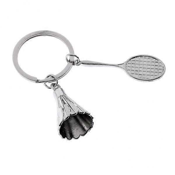 3xBadminton Racket / Racquet and Shuttlecock Keychain Keyring Pendant