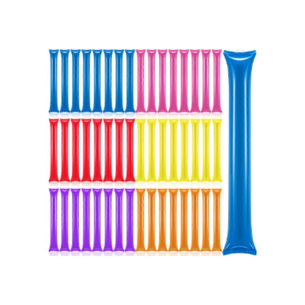 80Pcs Team Spirit Stick Plastic Cheerleading Clap Board Inflatable Stick Refueling Stick Suitable f