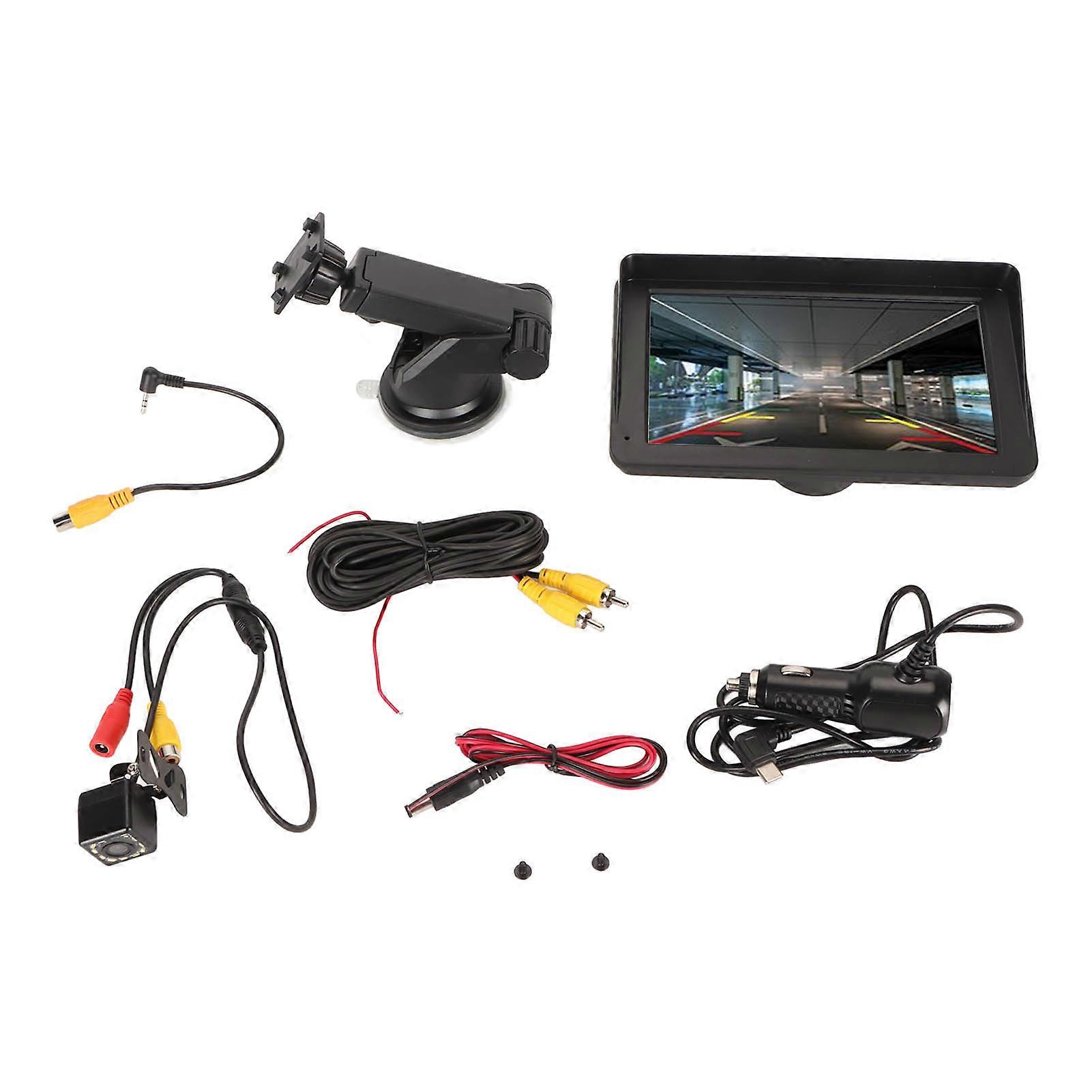 Portable Car Stereo 7in Touchscreen Navigation Mirror Link for Android Auto Wireless Carplay with 12 LED Backup Camera