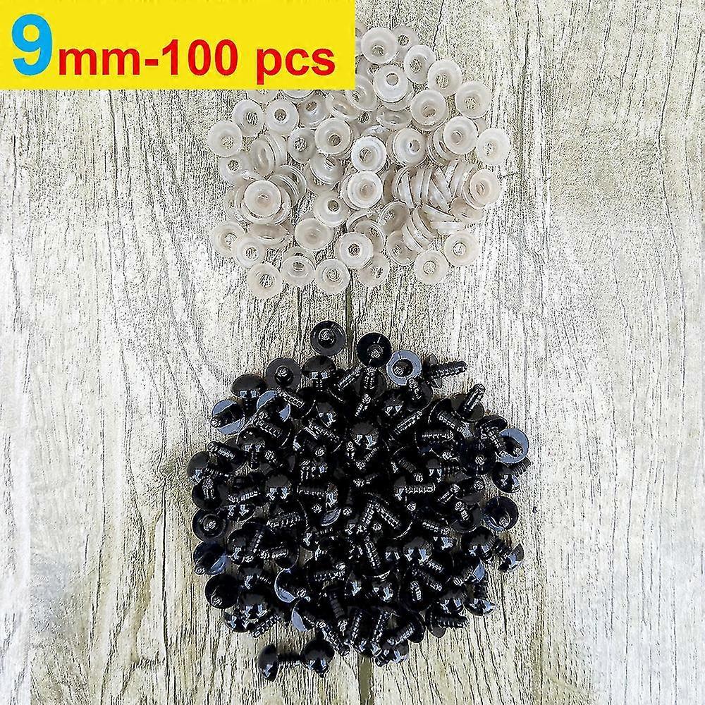 100 قطعة 8/10/12/14 مم عيون سلامة بلاستيكية للعب DIY مزيج حجم الكروشيه عين لألعاب الدمية ملحقات أميجورومي
