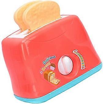 Toaster Play Toy Simulation Up Safe Rounded Edges Interactive Bread Maker Toy with Bread Models for Play House