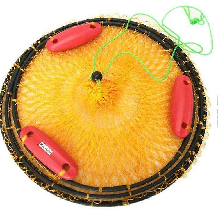 1pcs Nylon high-quality Crab Trap Crawfish Collapsible Cast Net Bright yellow