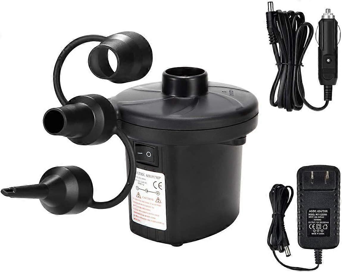 Elektrisk luftpump för luftmadrass, luftbädd, flottar, båt, simning, ringar