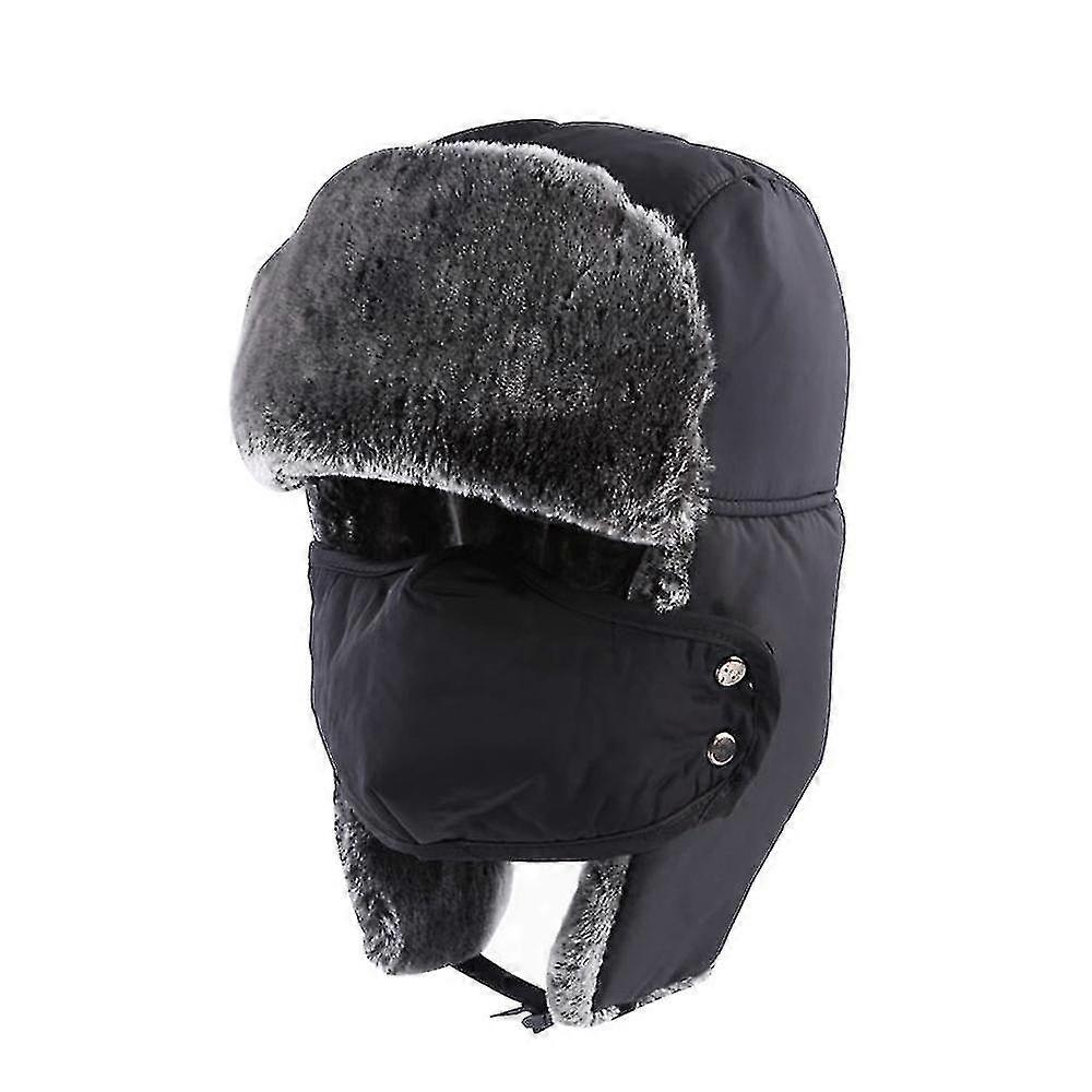 Winter Bomber Hats Russian Fur Hat Warm Thickened Earflaps Cap