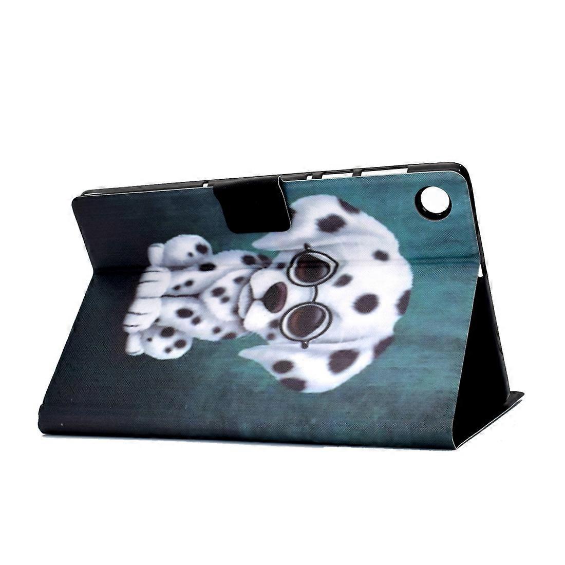For Lenovo Tab M10 Plus Colored Pattern Leather Case