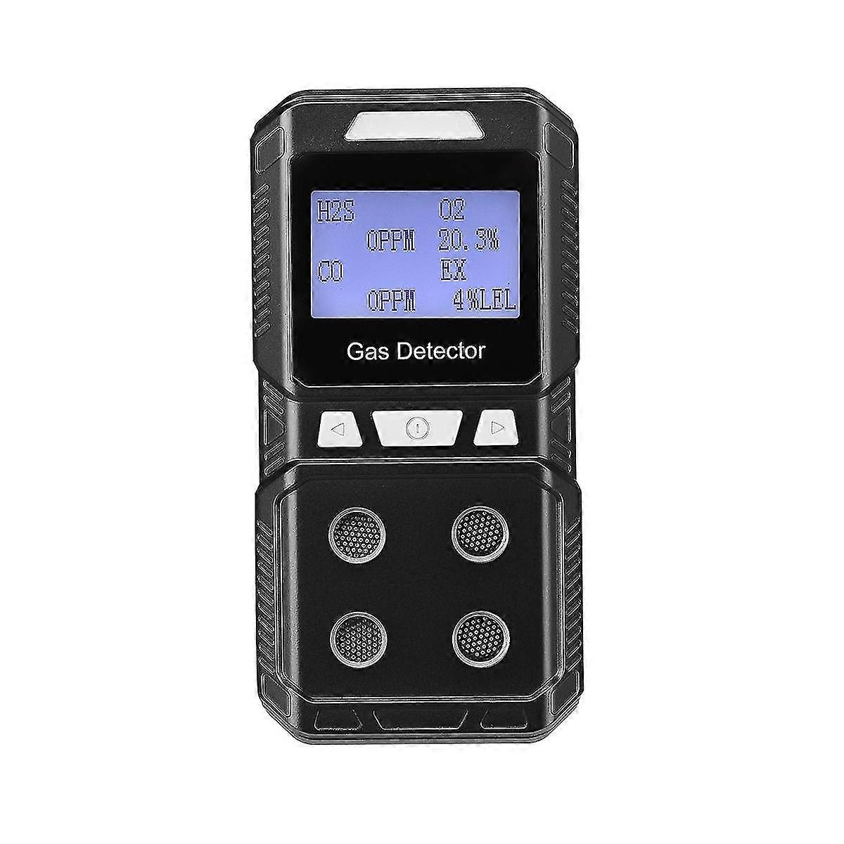 Bärbar 4-gasdetektor Uppladdningsbar Multigasmonitor Luftkvalitetstester Analysator Hög Precision E