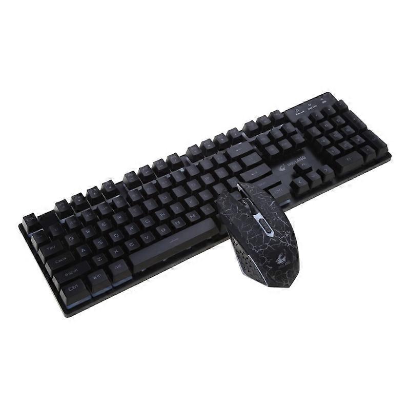 Rainbow Backlit Mechanical Gaming Keyboard Mouse Sets for PC Laptop Players