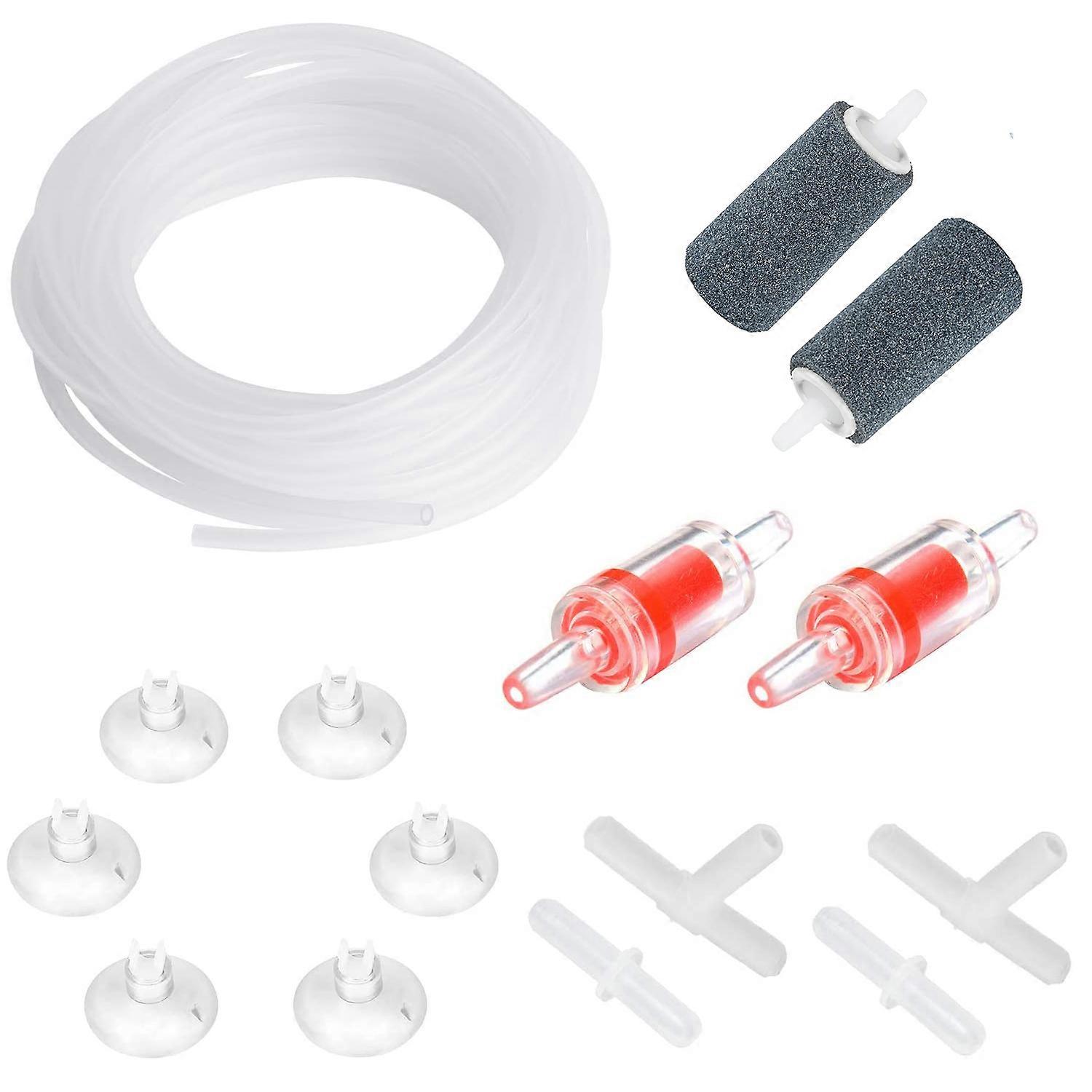Boost Your Aquarium's Vitality: 13ft Comprehensive Air Pump Kit for Healthier Fish and Plants, Including All Necessary Accessories