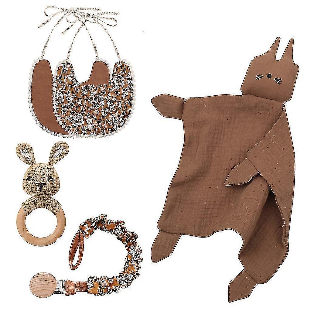 Cartoon Pacifier Chains Safe Teething Chain With Saliva Towel Teether Blanket